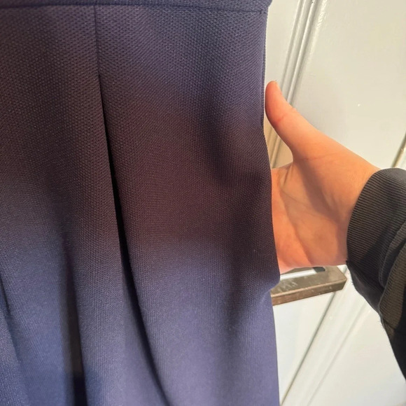 Betsey Johnson Navy Cage Cutout Pockets Pleat Mini Dress Fit and Flare EUC Sz 10 - Picture 11 of 15